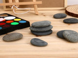 9Pcs Flat Grey Stones River Rocks for Craft Painting Aquarium and Outdoor Use V1366-AZ2-W-26156