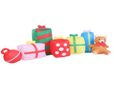 9.8ft Xmas Inflatables Outdoor Decorations Gift Boxes and Bear Blow Up Yard Decorations with LED V1294-YM0901-3111250213111