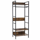 Metal Garment Rack Coat Stand MDF & Iron Organizer V178-66746