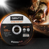 Giantz 100-Piece Cutting Discs 5" 125mm,Giantz 100pcs 5" Cutting Discs 125mm Angle Grinder Thin Cut DISC-CD-125MM-100P