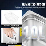 VEVOR Ultrasonic Cleaner 10L Jewelry Cleaning with Digital Timer Ultrasonic Cleaning Machine for V952-JPS-40ACSBQXJ0001V3