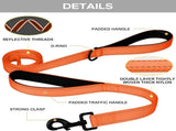 Martingale Dog Collar, 6FT Double Handle Leash for Training, Orange V1259-DP01-A-4638