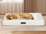 Pawz XL Size Orthopedic Dog Bed with Corduroy Removable Cover Waterproof Washable Beige PT1276-XL-WH