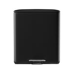 Cefito Pedal Bins Rubbish Bin Dual Compartment Waste Recycle Dustbins 40L Black RB-40L-2C-BK