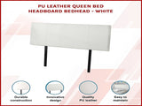 PU Leather Queen Bed Headboard Bedhead - White V63-768145