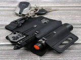Handmade Leather Multitool Sheath, EDC Belt Pocket Organizer, Flashlight Holster, Storage Belt Waist V1370-AZ4-05825