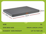 i.Pet Dog Bed XL Water-resistant Egg Crate Foam Orthopedic Pet Mat Grey DBED-PAD-XL-GY