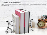 1 Pair Kung Fu People Shape Bookends Students Book Stand for School Home Table Decoration V1294-YM0727-JY12725