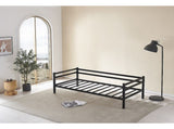 Single Daybed Metal Frame Sofa Premium Black Day Bed Steel Support V63-931491