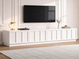 Artiss 180cm TV Unit Entertainment Cabinet Fluted Style Cable Management White FUR-S-TV180-4D-WH-AB