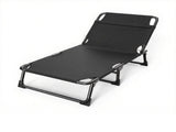 Folding Lounger Zero Gravity Recliner Garden Sun Chair - Black V957-SDFOBESN2263S-2