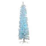 Candy Floss White 1.8m Pre-Lit Multicolour Slim Christmas Tree 112_OPCW6