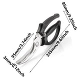 Kitchen Scissors Shears Cutter Blades for Meat Comfortable Handle Kitchen Tool Black V1369-AZ3-W-21309