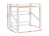 Artiss Over Washing Machine Rack Laundry Shelf Space Saver 75cm White BSR-A-1T-105H-WH