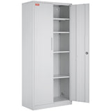 VEVOR Metal Storage Cabinet w/ 3 Keys Adjustable Shelves & Magnetic Door White V952-DXCWJCQBY51808OP2V0
