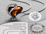 Infinity Love Heart Necklace, Birthstone Necklace for Women, Jewelry for Women with Healing V1164-325797
