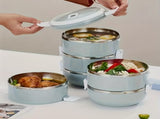 Four-layer circular lunch box, stainless steel insulated lunch lid-equipped storage V1105-YACH-002