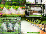 100Ft 1/4" Drip Irrigation System, Garden Irrigation Kit with 16pcs Adjustable Copper V1107-CS-ZDJHQ10016