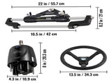 Hydraulic Boat Steering Kit, 300HP Hydraulic Steering Kit Helm Pump, Hydraulic Outboard Steeing Kit V952-YYDJHK6400A-3TJ14V0