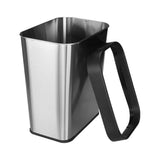 Stainless Steel Trash Can Garbage Bin for Kitchen, Bedroom, Bathroom - Decorative Wastebasket and V1370-AZ4-09866