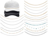 21PCS Fashion Hat Chains Set, Multicolor Turquoise Faux Pearl Irregular Design Accessories, Women V1192-AZ-W-18429