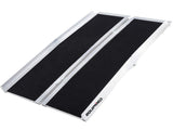 Equipmed 123cm Portable Folding Aluminium Access Ramp, 272kg Rated, Black Ultra-Grip, for V219-HELRMPEQ13SA