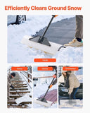 VEVOR Snow Pusher Shovel, 76.2 cm Outdoor Snowplow Shovel with Ergonomic Grip, HDPE Plastic Blade, V952-WLKSL3035INC7ZY9Y001V0