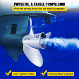 Outboard Propeller, Replace for OEM 3860709, 3-Blade 14.5" x 21" Pitch Steel Boat Propeller, V952-CLXJY31412X211DRFV0