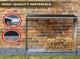 Wallaroo Wood Storage Shed Galvanized Steel - Black GSF-BSW-WSS-BK