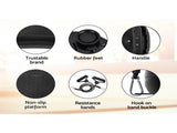 Everfit Vibration Machine Platform Vibrator Resistance Rope Home Fitness Black FIT-H-VP-ROUND-BK