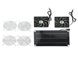 Solar Fan Portable Safe Environment Friendly Dual Exhaust Fan with Solar Panel for Pet House DC 12V V1294-YM0716-3114220060011