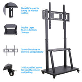 Rolling TV Stand 32-100 w/ Adjustable Mount & 2-Tier Shelf V178-66764