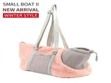 Cozy Winter Pet Carrier for Small Dogs and Cats Warm Fleece-Lined Travel Bag with Breathable Mesh, V1341-ZY-7S98VBKS-GREY