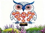 Solar Owl Wall Lamp Metal LED Outdoor Garden Decor Waterproof IP65 Animal Shape Solar Powered Light V1237-ZY-917-018
