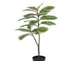 Potted Artificial Variegated Rubber Leaf Tree 118cm V637-84505RUB