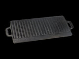 46x22 cm Cast Iron Reversible Griddle Plate BBQ Hob Cooking Grill Pan V63-835341