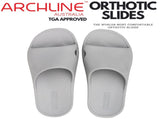 Archline Rebound Orthotic Slides Flip Flop Thongs Slip On Arch Support - Stone Grey - Euro 47 V563-AHS00102-47