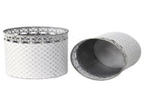 Set 2 French Country Round Planter / Storage 32cm V637-13307PLN