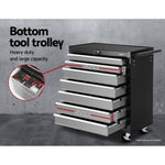 Giantz 17 Drawer Tool Box Cabinet Chest Trolley Toolbox Garage Storage Box Grey TB-17DR-107-BKGY