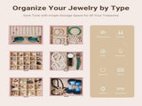 CARLA HOME 6-Layer Large Jewelry Box for Women with Drawers, Mirror, Lock, Necklace Hooks & Side LSB-36227