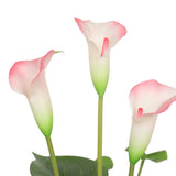 Artificial Flowering White & Pink Peace Lily / Calla Lily Plant 50cm V637-DP1128564