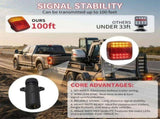 Magnetic Trailer Lights, Rechargeable LED Trailer Light Kit with Strong Magnetic Base, Waterproof V1366-AZ2-W-18271