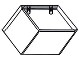 Hex Shelves Simple Wrought Iron Hexagonal Bedroom Living Room Office Wall Shelf DecorationBlack V1294-YM0523-3115210232211