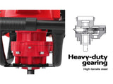Giantz Post Hole Digger 200mm Petrol Drill Extension Auger Bits DI-EE-N-RDBK-AUG200