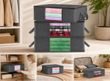 8 Pack 90L Household Quilt Packing Bags Black Zipper, Complete Set For Mass Bedding Storage V1221-XM-LB1873-GM68