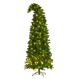 Bad Santa Curved Multicolour Pre-Lit Christmas Tree - 2.3m 112_OPBS75