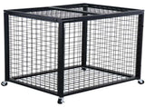 Rolling Sports Ball Storage Cart, Basketball Cage with Double Lids, Sport Equipment Holder Organizer V952-QL363026YCTJW44KTV0