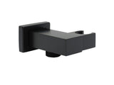 Matt Black Square Water Inlet Shower Head Bracket Adjustable Holder Wall Elbow Connector V1233-S018B2