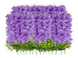 14PCS Ceiling Artificial Wisteria Flower Six Leaf Purple Blue Fake Vines Decoration for Wedding Home V1294-YM0512-3115220121711