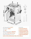 VEVOR Commercial Electric Meat Grinder Slicer 6.35 kg/Min Sausage Stuffer Maker V952-XSYJQJJS3MM0Q3PJAV3